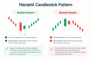 Harami Candlestick Pattern; Bullish and Bearish