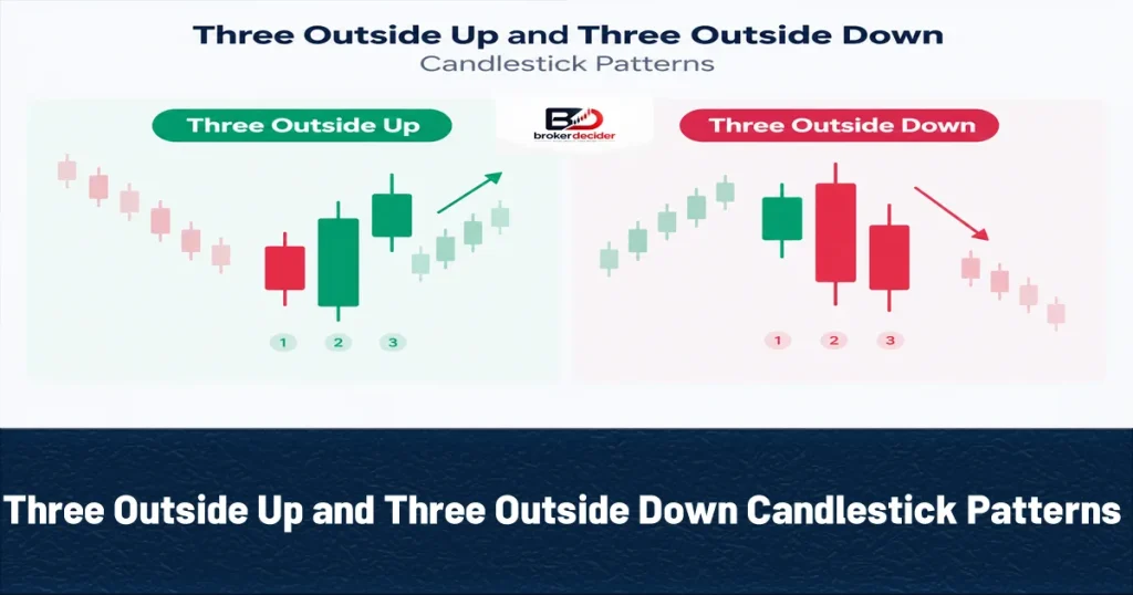 What is Three Outside Up and Three Outside Down Candlestick Patterns? How to Use it?